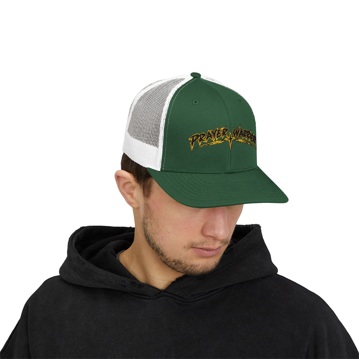 Prayer Warrior Trucker Cap — Embroidered Faith Snapback Hat