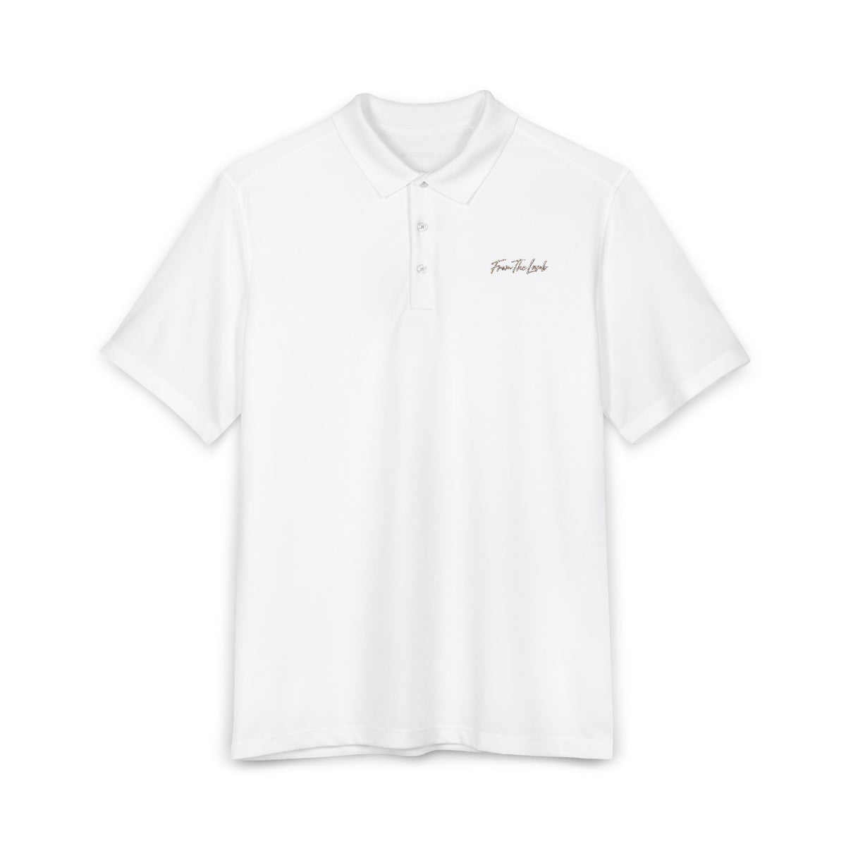From The Lamb Men's Performance Golf Polo – Embroidered Logo